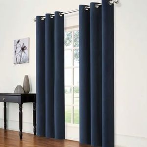 Eclipse Blackout Curtains in Indigo x 4